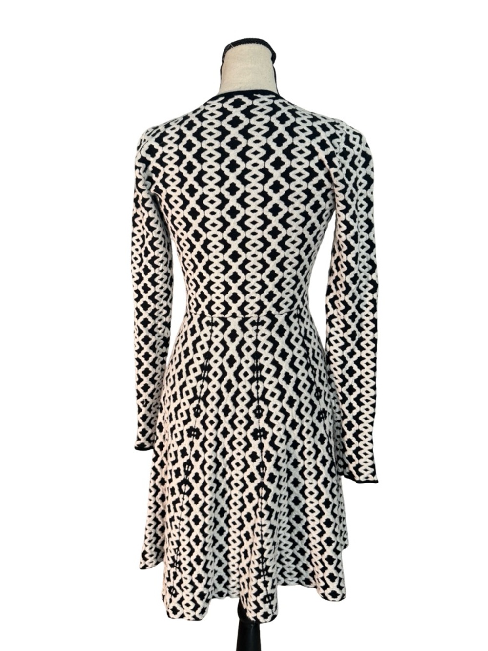 INC International Concepts Petite Small Zip Front Fit Flare Dress Long Sleeve - Picture 4 of 6